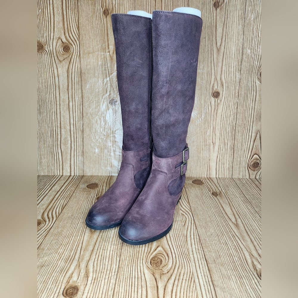 Sorel Women's Lolla Tall II Knee High Buckle‎ Side Zip Boots Size 6.5